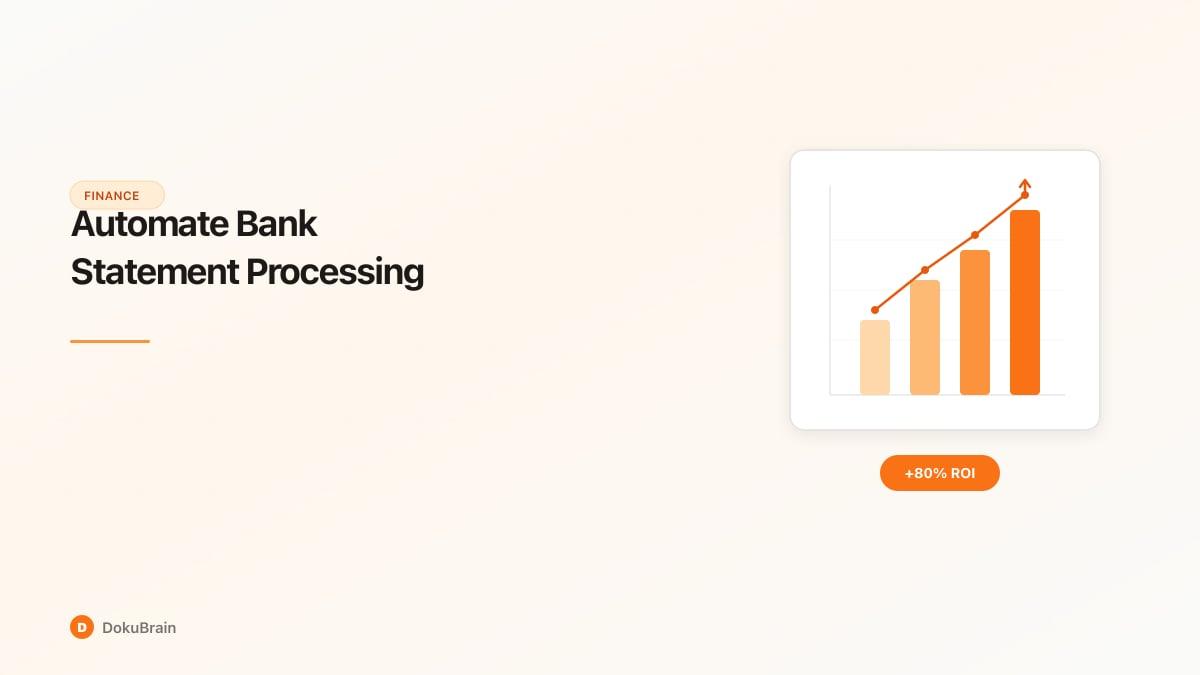 Bar chart showing increasing efficiency gains from automated bank statement processing