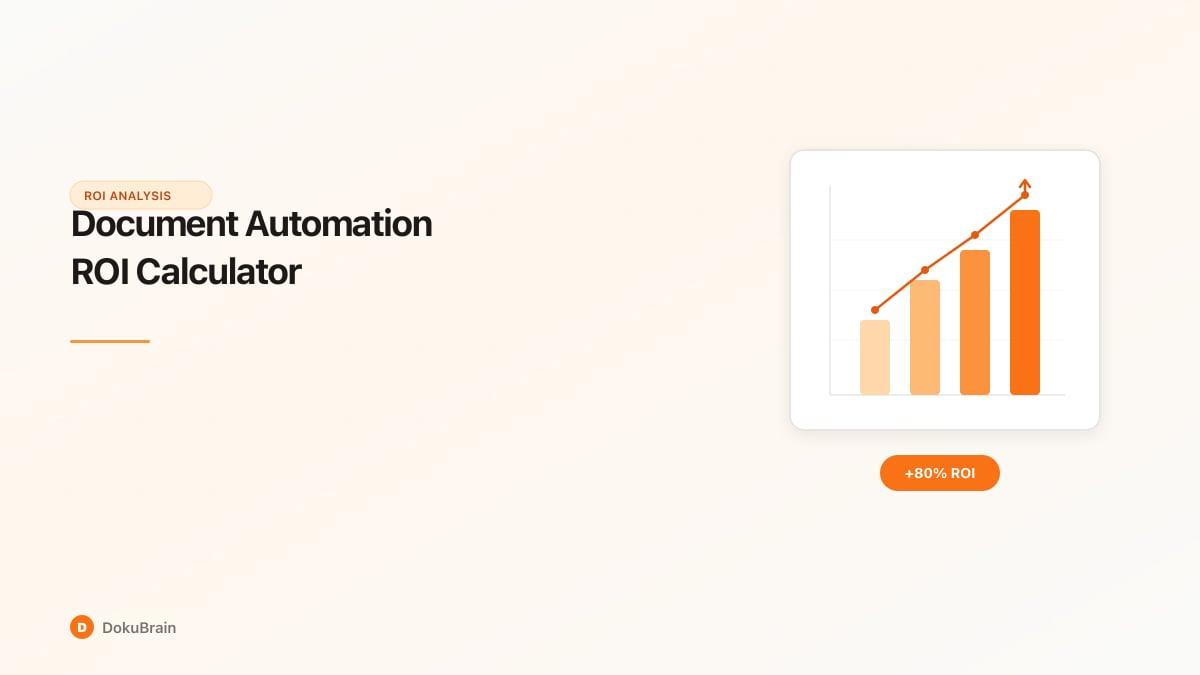 Bar chart showing increasing automation ROI with upward trend line and ROI badge