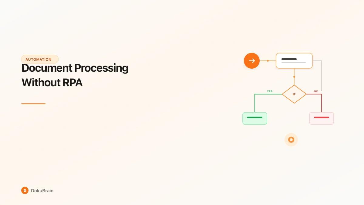 Illustration comparing RPA bot-based document processing with AI-native document intelligence approach