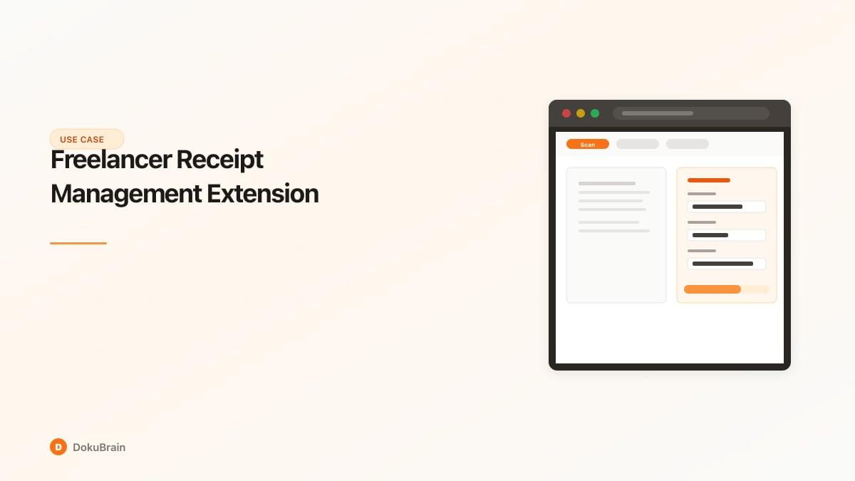 Browser window with receipt capture toolbar and expense categorization panel