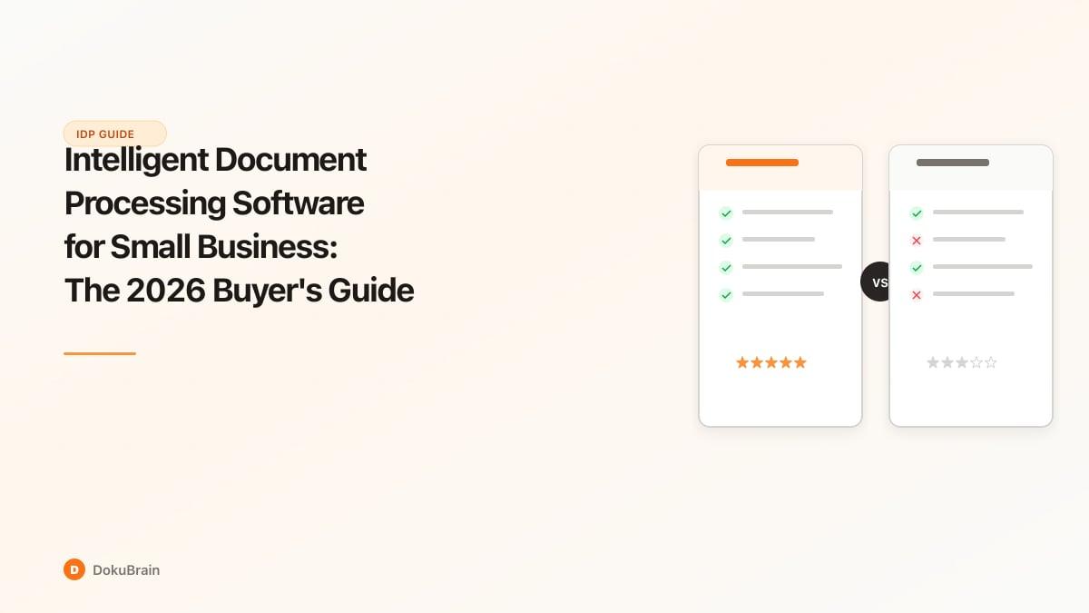 Comparison chart of intelligent document processing software options for small business teams