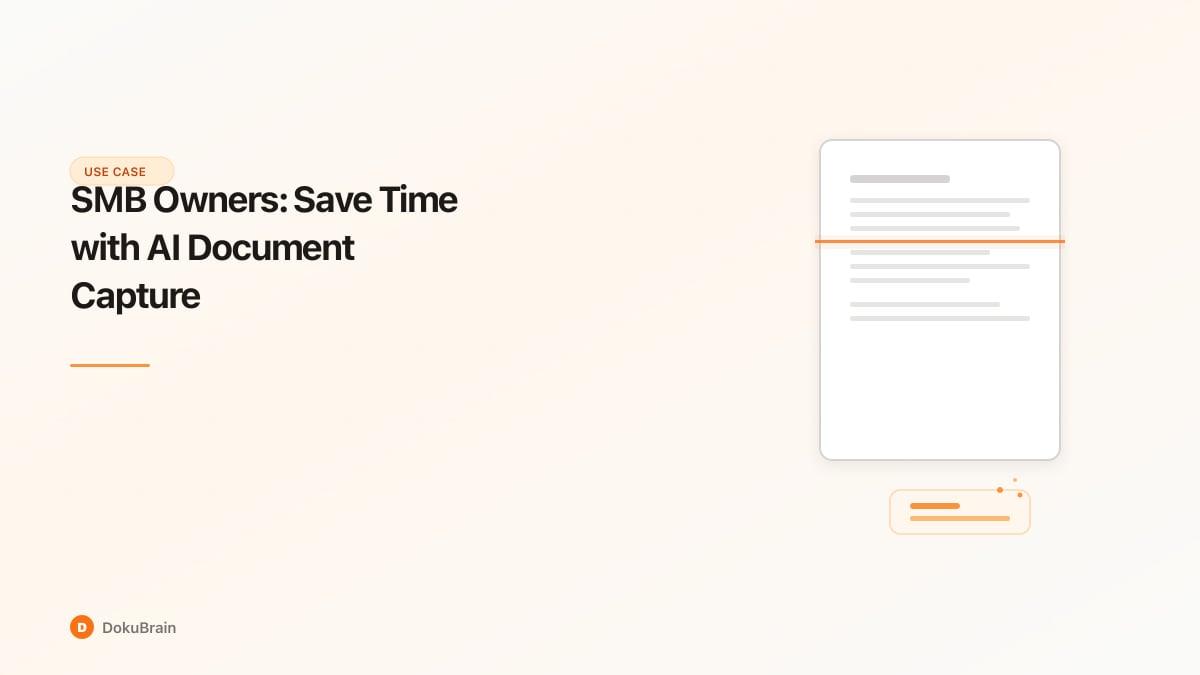 Document being scanned by AI with structured data extraction for small business owners