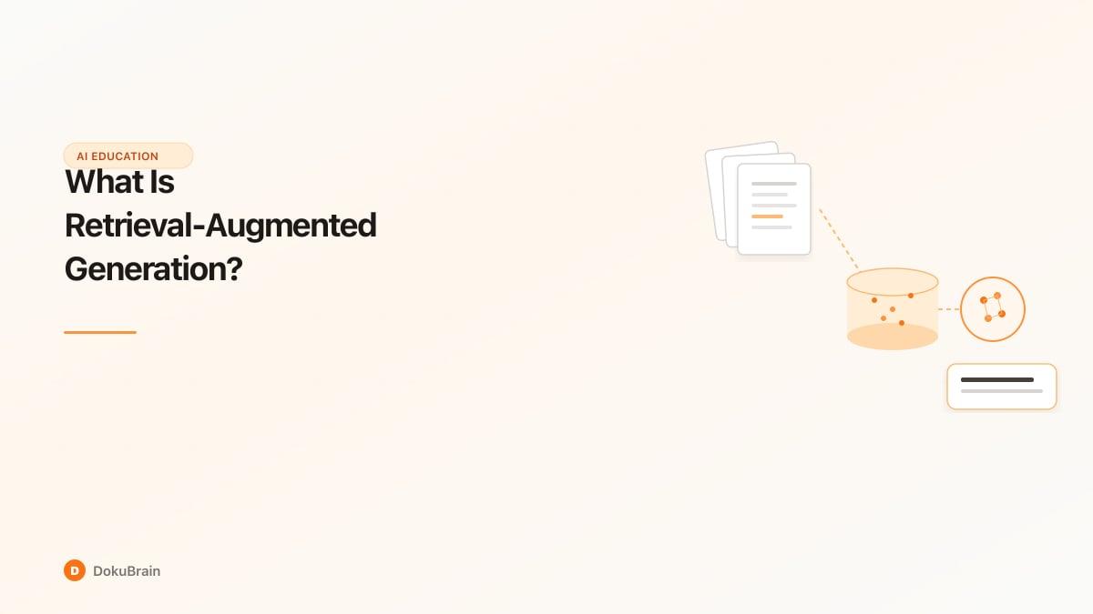 Diagram showing the RAG pipeline from document corpus to vector database to AI-generated answer
