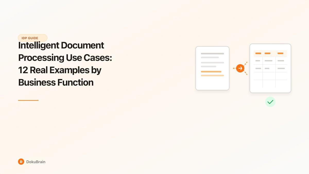 Multiple business document types — invoices, contracts, HR forms — flowing into a central processing hub