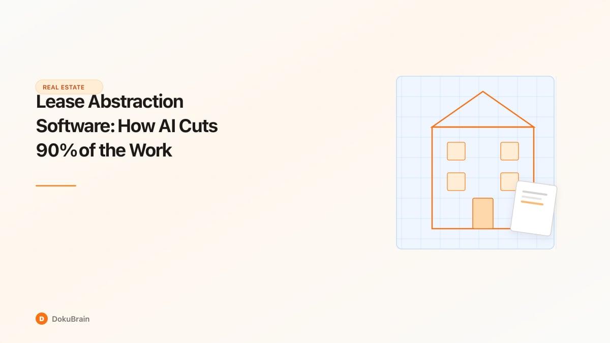 Commercial lease document with AI-extracted fields for rent, escalation clauses, and renewal dates highlighted